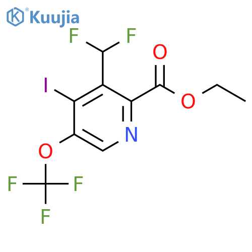Ethyl 3-(difluoromethyl)-4-iodo-5-(trifluoromethoxy)pyridine-2-carboxylate structure