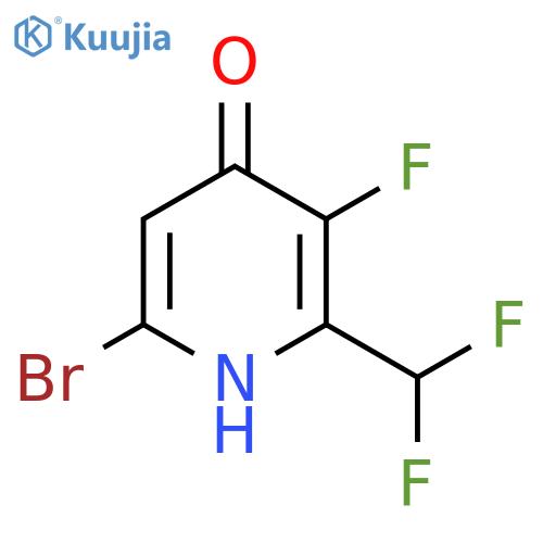 6-Bromo-2-(difluoromethyl)-3-fluoro-4-hydroxypyridine structure
