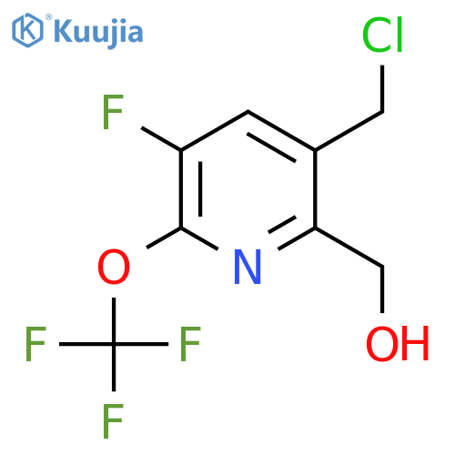 3-(Chloromethyl)-5-fluoro-6-(trifluoromethoxy)pyridine-2-methanol structure