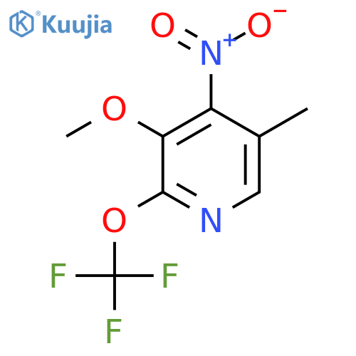 3-Methoxy-5-methyl-4-nitro-2-(trifluoromethoxy)pyridine structure