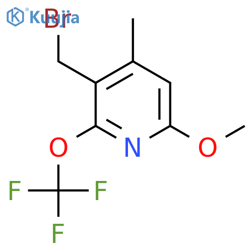 3-(Bromomethyl)-6-methoxy-4-methyl-2-(trifluoromethoxy)pyridine structure