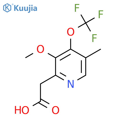 3-Methoxy-5-methyl-4-(trifluoromethoxy)pyridine-2-acetic acid structure