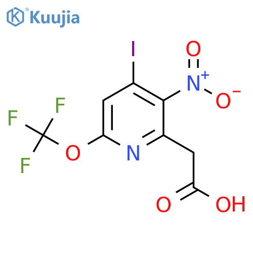 4-Iodo-3-nitro-6-(trifluoromethoxy)pyridine-2-acetic acid structure