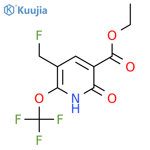 Ethyl 3-(fluoromethyl)-6-hydroxy-2-(trifluoromethoxy)pyridine-5-carboxylate structure