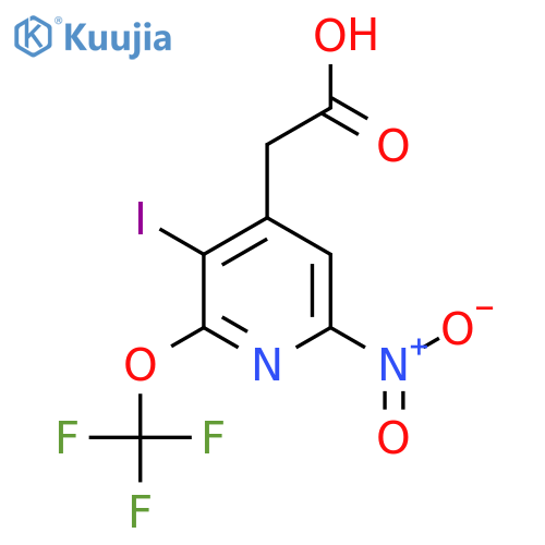 3-Iodo-6-nitro-2-(trifluoromethoxy)pyridine-4-acetic acid structure