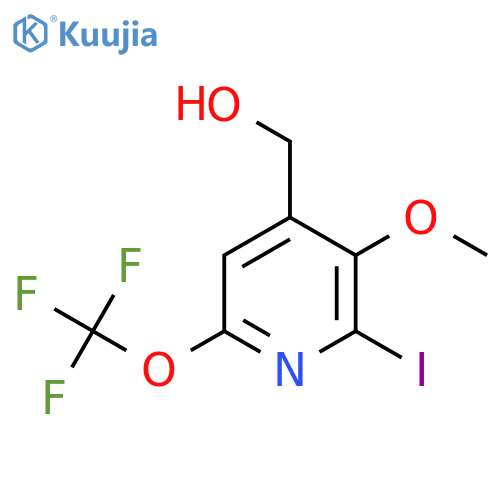 2-Iodo-3-methoxy-6-(trifluoromethoxy)pyridine-4-methanol structure