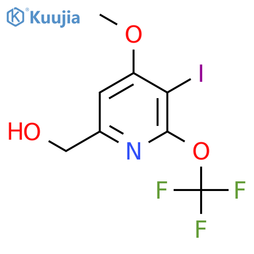 3-Iodo-4-methoxy-2-(trifluoromethoxy)pyridine-6-methanol structure
