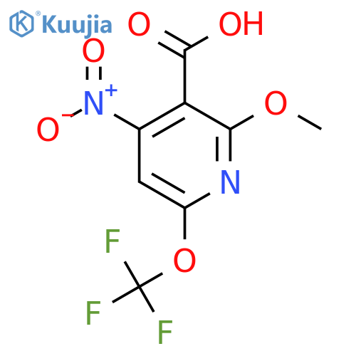 2-Methoxy-4-nitro-6-(trifluoromethoxy)pyridine-3-carboxylic acid structure