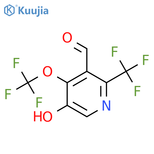5-Hydroxy-4-(trifluoromethoxy)-2-(trifluoromethyl)pyridine-3-carboxaldehyde structure