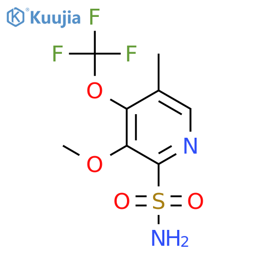 3-Methoxy-5-methyl-4-(trifluoromethoxy)pyridine-2-sulfonamide structure