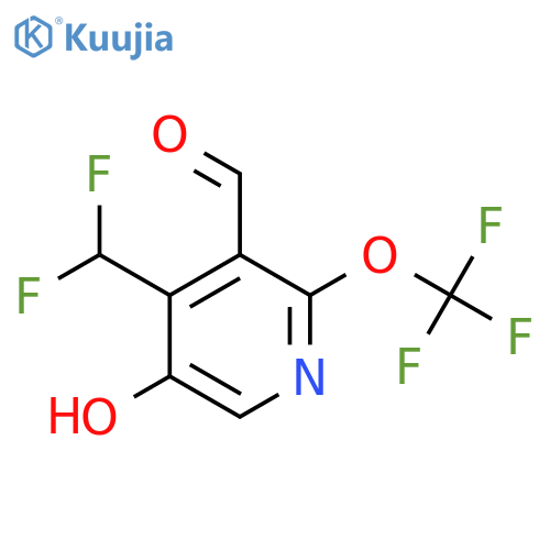 4-(Difluoromethyl)-5-hydroxy-2-(trifluoromethoxy)pyridine-3-carboxaldehyde structure