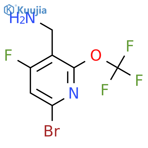3-(Aminomethyl)-6-bromo-4-fluoro-2-(trifluoromethoxy)pyridine structure