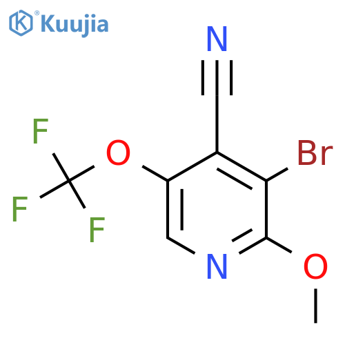 3-Bromo-4-cyano-2-methoxy-5-(trifluoromethoxy)pyridine structure