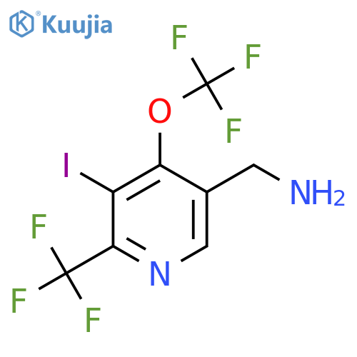 5-(Aminomethyl)-3-iodo-4-(trifluoromethoxy)-2-(trifluoromethyl)pyridine structure