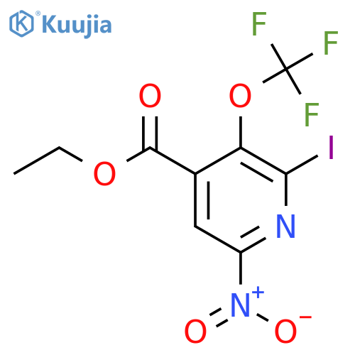 Ethyl 2-iodo-6-nitro-3-(trifluoromethoxy)pyridine-4-carboxylate structure