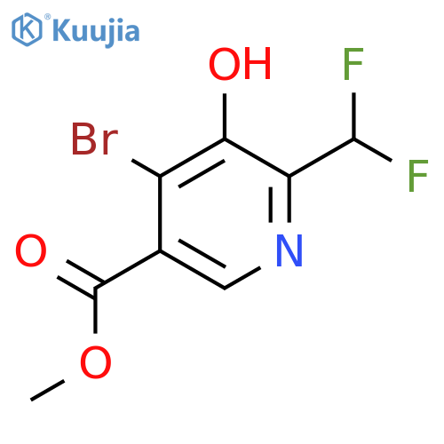 Methyl 4-bromo-2-(difluoromethyl)-3-hydroxypyridine-5-carboxylate structure