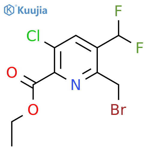 Ethyl 2-(bromomethyl)-5-chloro-3-(difluoromethyl)pyridine-6-carboxylate structure