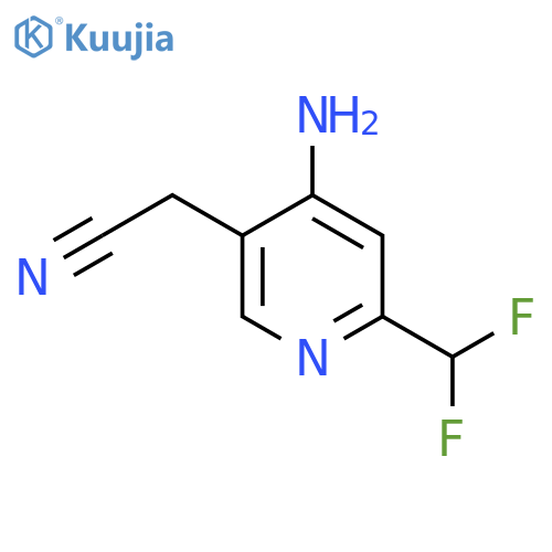 4-Amino-2-(difluoromethyl)pyridine-5-acetonitrile structure