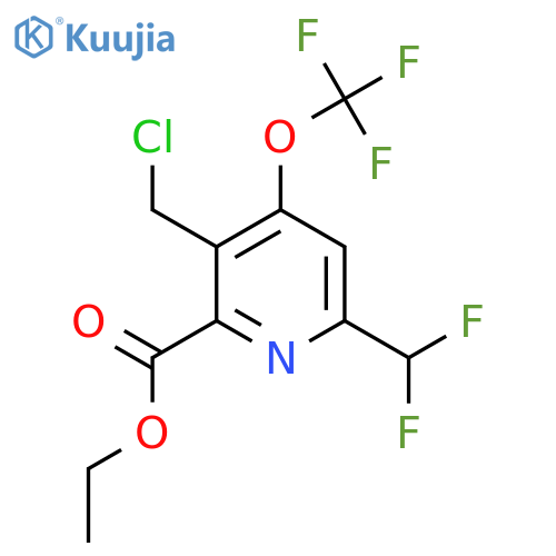Ethyl 3-(chloromethyl)-6-(difluoromethyl)-4-(trifluoromethoxy)pyridine-2-carboxylate structure