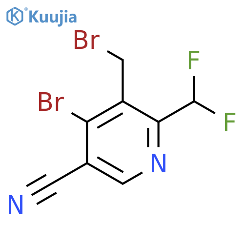 4-Bromo-3-(bromomethyl)-5-cyano-2-(difluoromethyl)pyridine structure