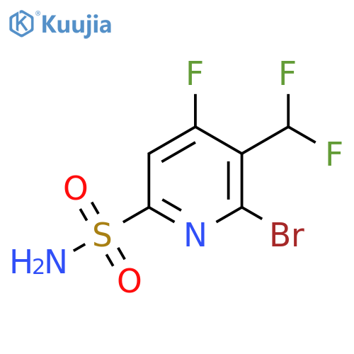 2-Bromo-3-(difluoromethyl)-4-fluoropyridine-6-sulfonamide structure