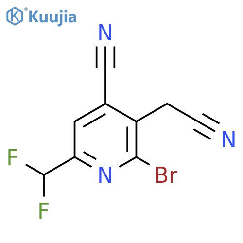 2-Bromo-4-cyano-6-(difluoromethyl)pyridine-3-acetonitrile structure