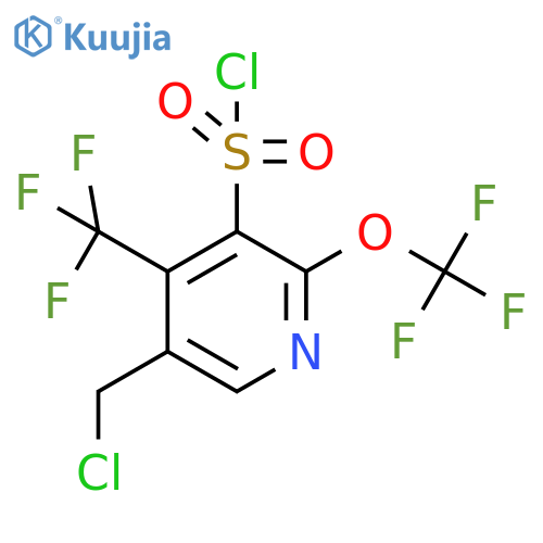 5-(Chloromethyl)-2-(trifluoromethoxy)-4-(trifluoromethyl)pyridine-3-sulfonyl chloride structure