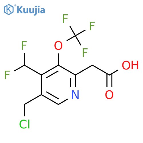 5-(Chloromethyl)-4-(difluoromethyl)-3-(trifluoromethoxy)pyridine-2-acetic acid structure