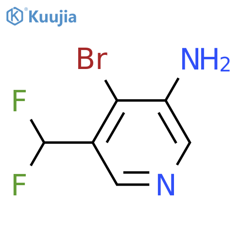 3-Amino-4-bromo-5-(difluoromethyl)pyridine structure