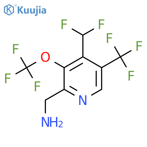 2-(Aminomethyl)-4-(difluoromethyl)-3-(trifluoromethoxy)-5-(trifluoromethyl)pyridine structure