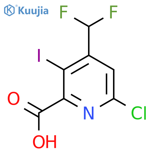 6-Chloro-4-(difluoromethyl)-3-iodopyridine-2-carboxylic acid structure
