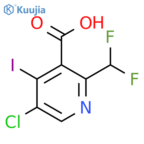 5-Chloro-2-(difluoromethyl)-4-iodopyridine-3-carboxylic acid structure