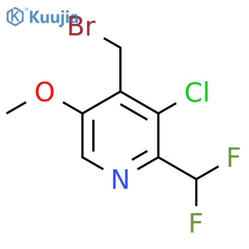 4-(Bromomethyl)-3-chloro-2-(difluoromethyl)-5-methoxypyridine structure