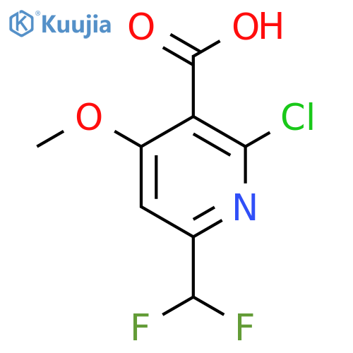 2-Chloro-6-(difluoromethyl)-4-methoxypyridine-3-carboxylic acid structure