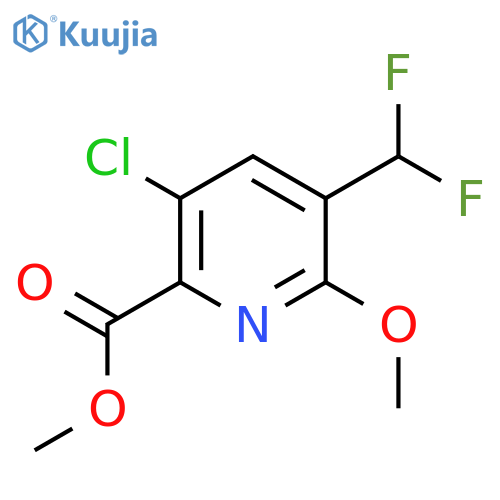 Methyl 3-chloro-5-(difluoromethyl)-6-methoxypyridine-2-carboxylate structure