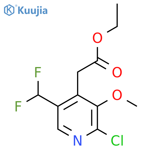 Ethyl 2-chloro-5-(difluoromethyl)-3-methoxypyridine-4-acetate structure