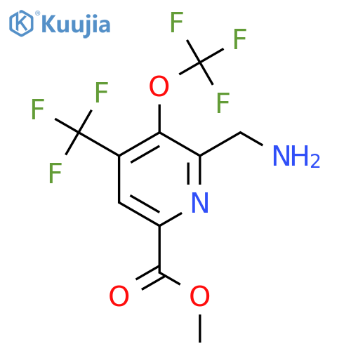 Methyl 2-(aminomethyl)-3-(trifluoromethoxy)-4-(trifluoromethyl)pyridine-6-carboxylate structure