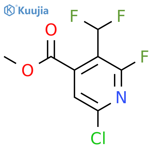 Methyl 6-chloro-3-(difluoromethyl)-2-fluoropyridine-4-carboxylate structure
