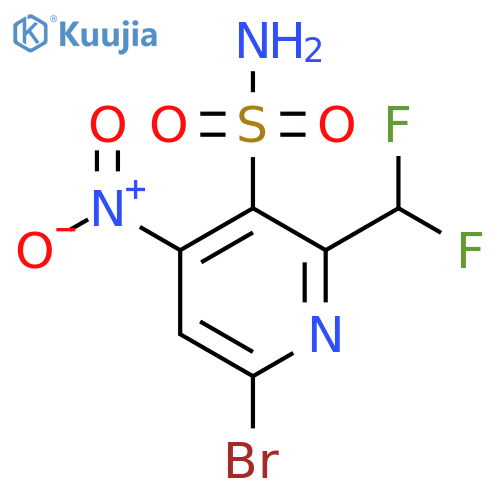 6-Bromo-2-(difluoromethyl)-4-nitropyridine-3-sulfonamide structure