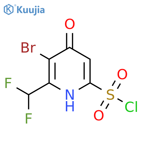 3-Bromo-2-(difluoromethyl)-4-hydroxypyridine-6-sulfonyl chloride structure