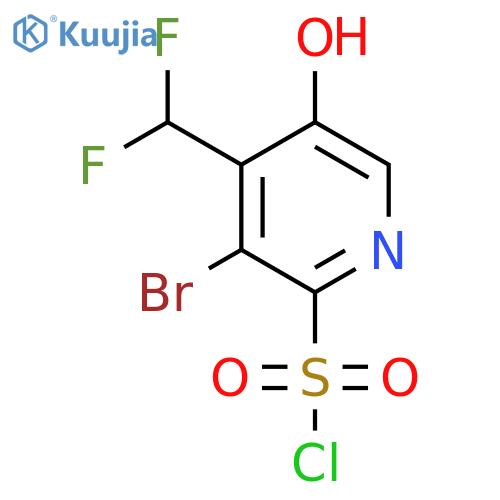 3-Bromo-4-(difluoromethyl)-5-hydroxypyridine-2-sulfonyl chloride structure
