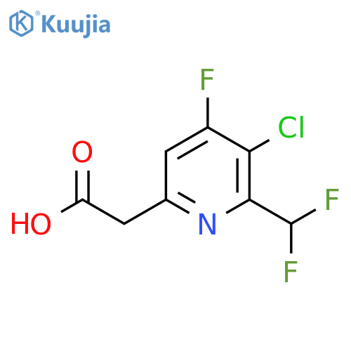 3-Chloro-2-(difluoromethyl)-4-fluoropyridine-6-acetic acid structure