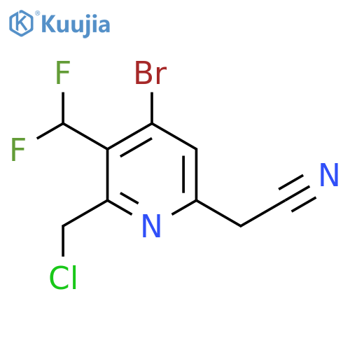 4-Bromo-2-(chloromethyl)-3-(difluoromethyl)pyridine-6-acetonitrile structure