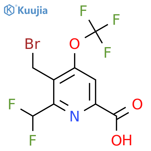 3-(Bromomethyl)-2-(difluoromethyl)-4-(trifluoromethoxy)pyridine-6-carboxylic acid structure