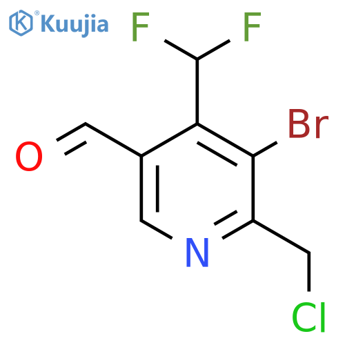 3-Bromo-2-(chloromethyl)-4-(difluoromethyl)pyridine-5-carboxaldehyde structure