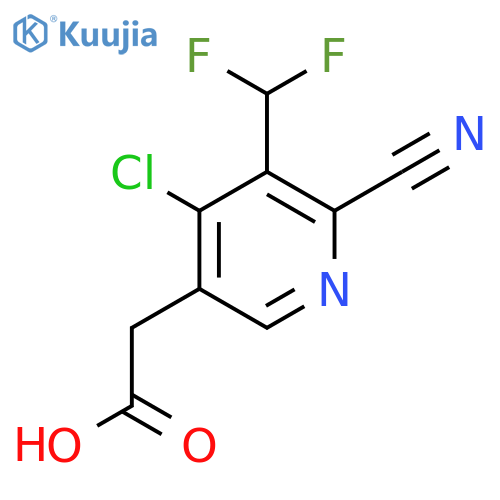 4-Chloro-2-cyano-3-(difluoromethyl)pyridine-5-acetic acid structure