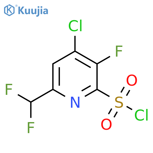 4-Chloro-6-(difluoromethyl)-3-fluoropyridine-2-sulfonyl chloride structure