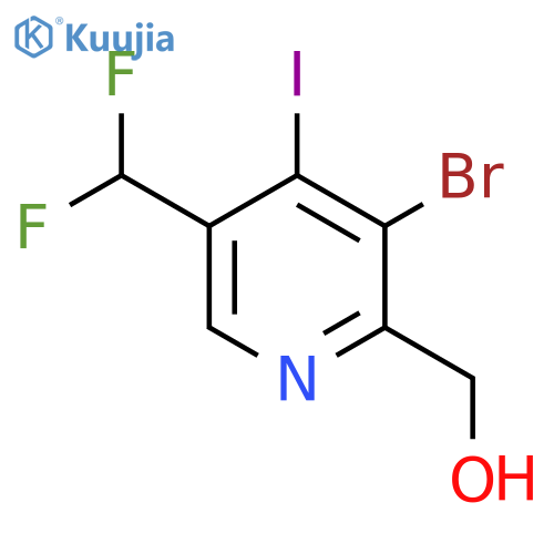 3-Bromo-5-(difluoromethyl)-4-iodopyridine-2-methanol structure