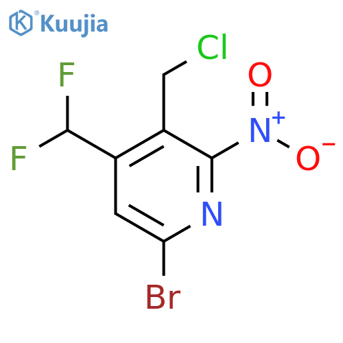 6-Bromo-3-(chloromethyl)-4-(difluoromethyl)-2-nitropyridine structure