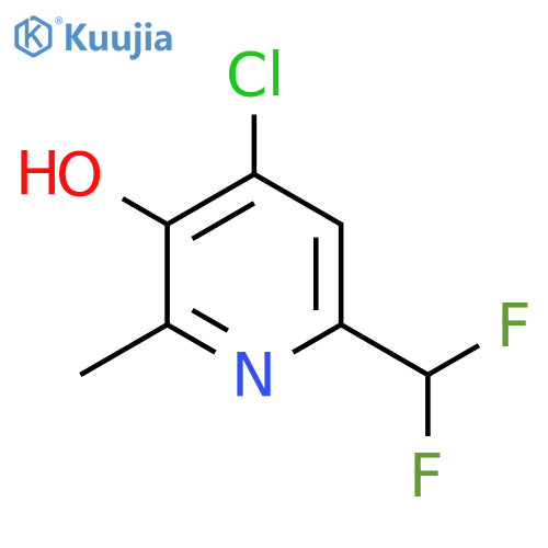 4-Chloro-6-(difluoromethyl)-3-hydroxy-2-methylpyridine structure